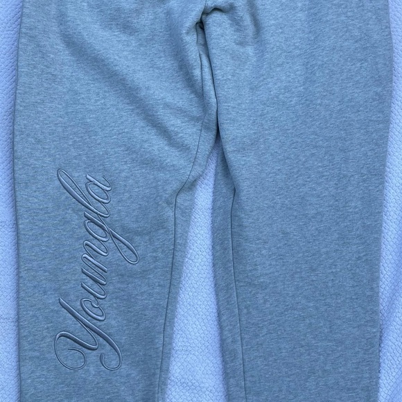 {L} NWT YoungLA #245 Autograph Jogger Heathered Grey - Picture 2 of 8